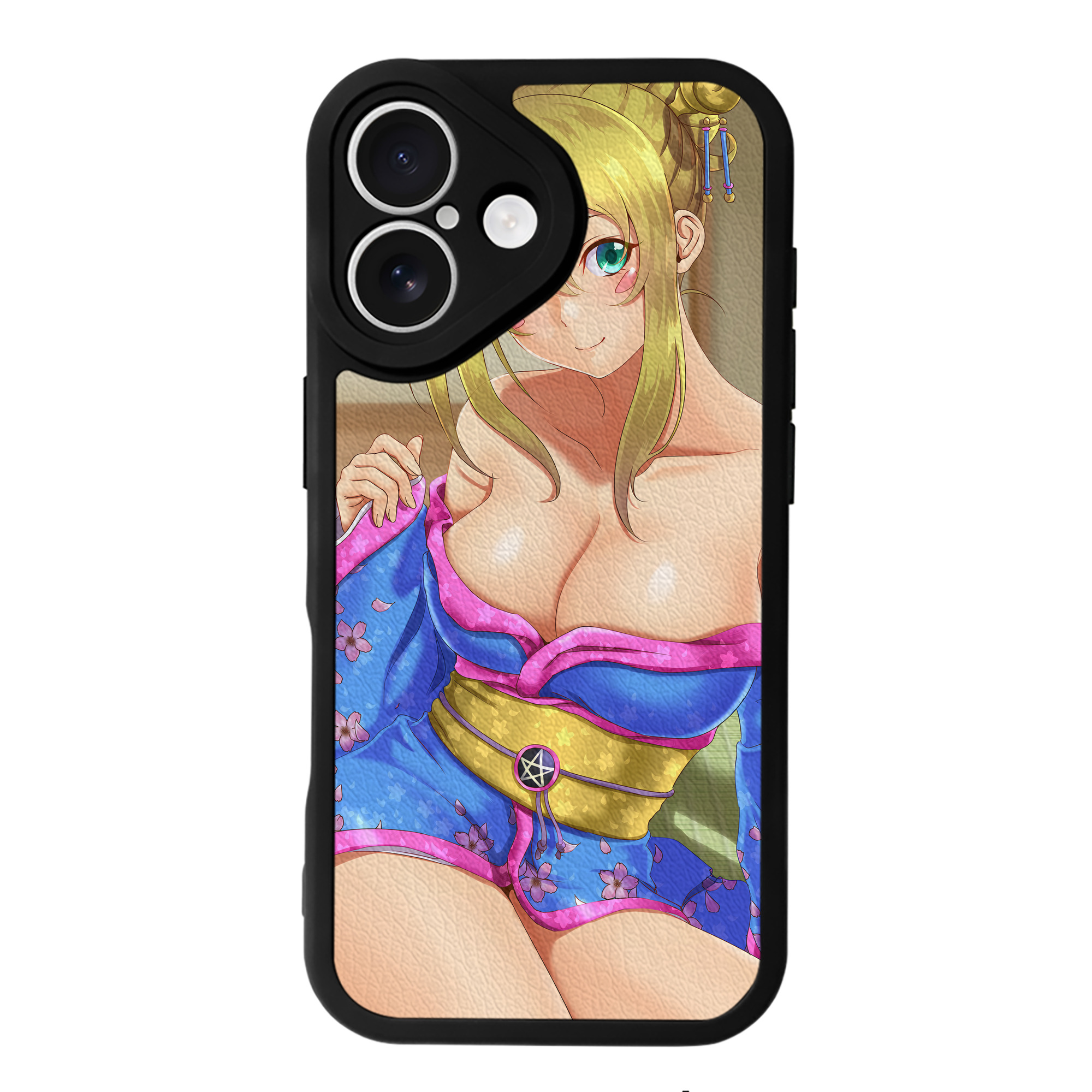 （画像用） 遊☆戯☆王 Yu-Gi-Oh! 【iPhone 16シリーズ対応】シリコンスマホケース（レザー調） 材質：シリコン